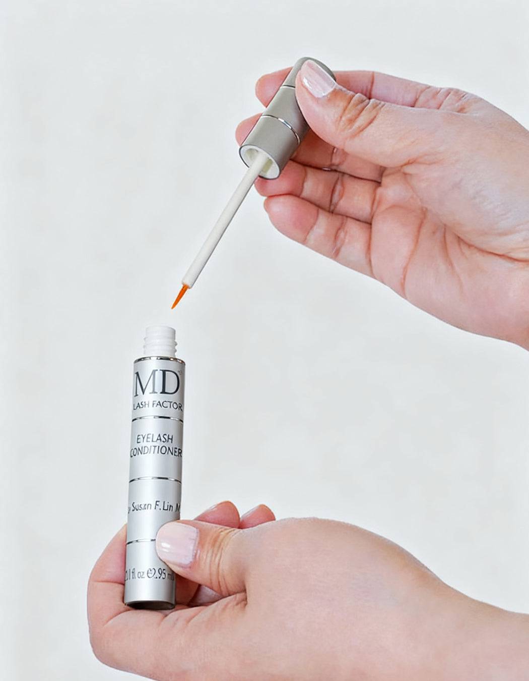 Clinical chart comparing MD Lash Factor® safety profile to competitors, proving no change in intraocular pressure or visual acuity.